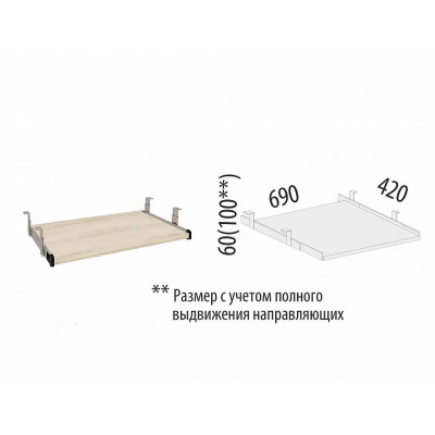 Выдвижная панель Альфа 64.25, Дуб Кронберг