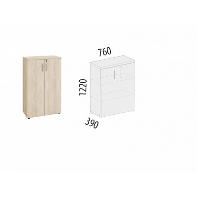 Шкаф 3 секции с дверями ЛДСП с замком 64.64 Дуб Кронберг