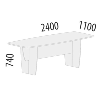 Стол для переговоров Альфа 64.72, Дуб Кронберг
