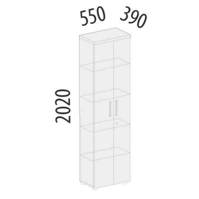 Шкаф с полками Альфа 64.50, Дуб Кронберг