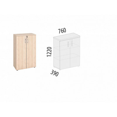 Шкаф с полками Альфа 63.64, Дуб Кобург