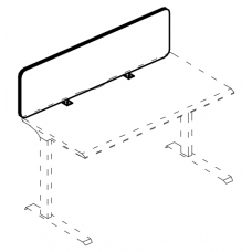 Экран фронтальный тканевый для стола 140 МР А 865 BA36 фисташковый/металлокаркас антрацит