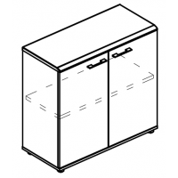 Шкаф низкий закрытый (топ МДФ) МР 9351 ВЛ/ВЛ/ВЛ вяз либерти/вяз либерти