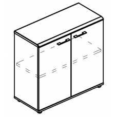Шкаф низкий закрытый (топ МДФ) МР 9351 ВЛ/ВЛ/ВЛ вяз либерти/вяз либерти