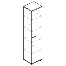 Шкаф для документов закрытый узкий (топ ДСП) МР 9477 ВЛ/ВЛ/ВЛ вяз либерти/вяз либерти