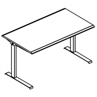 Стол письменный на металлокаркасе МL (2 скоса) МР А2 023.01 ВЛ вяз либерти/антрацит