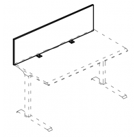 Экран настольный фронтальный ДСП для стола 160 МР А 815 ВЛ вяз либерти/антрацит