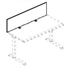 Экран настольный фронтальный ДСП для стола 160 МР А 815 ВЛ вяз либерти/антрацит