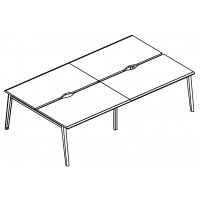 Рабочая станция (4х120) на металлокаркасе МТ 1 скос Alta MT МР Б1М 176.02-2 ВЛ вяз либерти/белый/вставка мокко