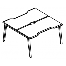 Рабочая станция (2х160) Симметрия каркас МТ 1 скос Alta MT МР Б1Б 175.04 ВЛ вяз либерти/белый/вставка белая