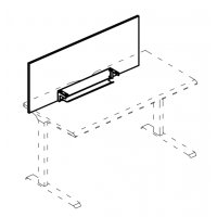 Экран фронтальный на стол 140 с кабель-каналом А4 А 832 ВЛ вяз либерти/антрацит