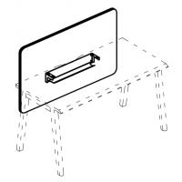 Экран для стола 120 фронтальный тканевый Alta MT А4 Б 856 BA36 фисташковый/металлокаркас белый