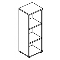 Стеллаж средний узкий (топ ДСП) МР 9461 ВЛ/ВЛ серия Alta вяз либерти/вяз либерти