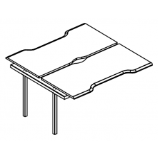 Секция Симметрия на опоре МТ 1 скос (2х160) Alta MT МР Б1 175.04-1 ВЛ Б вяз либерти/белый/вставка белая