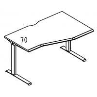 Стол эргономичный "Техно" на металлокаркасе МL (1 скос) правый МР А2 062.02 ВЛ вяз либерти/антрацит