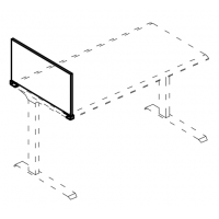 Экран настольный торцевой ДСП для стола 90 МР А 854 ВЛ вяз либерти/антрацит