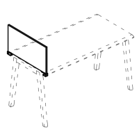 Экран настольный торцевой ДСП для стола 70 Alta MT МР Б 852 ВЛ вяз либерти/белый
