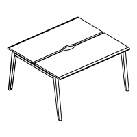 Рабочая станция (2х120) каркас МТ 1 скос Alta MT МР Б1М 170.02 ВЛ вяз либерти/белый/вставка мокко