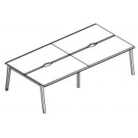 Рабочая станция на каркасе МТ 1 скос (4х160) Alta MT МР Б1М 175.02-2 ВЛ вяз либерти/белый/вставка мокко