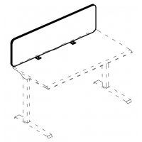Экран фронтальный тканевый для стола 160 МР А 866 BA36 фисташковый/металлокаркас антрацит