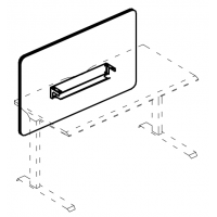 Экран тканевый мягкий с кабель-каналом для стола 120 А4 А 856 BA36 фисташковый/металлокаркас антрацит