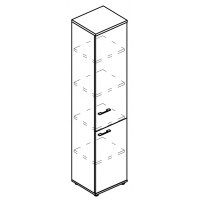 Шкаф для документов закрытый 2-х дверный узкий (топ ДСП) МР 9483 ВЛ/ВЛ/ВЛ вяз либерти/вяз либерти