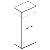 Шкаф для одежды глубокий (топ ДСП) МР 9411 ВЛ/ВЛ/ВЛ серия Alta вяз либерти/вяз либерти