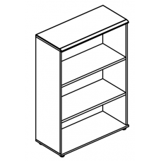 Стеллаж средний (топ МДФ) МР 9360 ВЛ/ВЛ серия Alta вяз либерти/вяз либерти