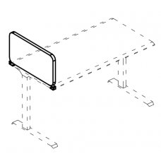 Экран для стола 80 настольный торцевой тканевый мягкий наполнитель МР А 883 BA36 фисташковый/металлокаркас антрацит