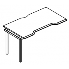 Секция станции Симметрия на каркасе МТ 1 скос Alta MT МР Б1 025.04-1 ВЛ Б вяз либерти/белый/вставка белая
