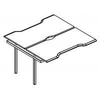 Секция станции (2х140) Симметрия на каркасе МТ 1 скос Alta MT МР Б1 174.04-1 МП Б мокко премиум/белый/вставка белая