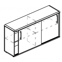 Шкаф-купе низкий (топ МДФ) МР 303 ВЛ/ВЛ/ВЛ вяз либерти/вяз либерти