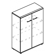 Шкаф средний закрытый (топ МДФ) МР 9364 ВЛ/ВЛ/ВЛ вяз либерти/вяз либерти