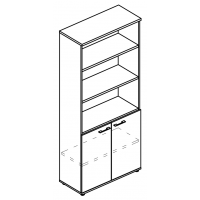 Шкаф для документов полузакрытый (топ ДСП) МР 9471 ВЛ/ВЛ/ВЛ вяз либерти/вяз либерти