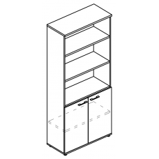 Шкаф для документов полузакрытый (топ ДСП) МР 9471 ВЛ/ВЛ/ВЛ вяз либерти/вяз либерти