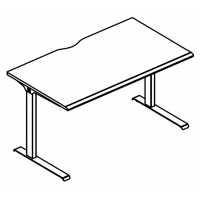 Стол письменный 180 на металлокаркасе МL (1 скос) МР А2 026.02 ВЛ вяз либерти/антрацит