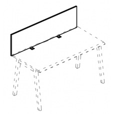 Экран настольный фронтальный ДСП для стола 160 Alta MT МР Б 815 ВЛ вяз либерти/белый