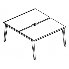 Рабочая станция (2х140) на металлокаркасе МТ 1 скос Alta MT МР Б1М 177.02 ВЛ вяз либерти/белый/вставка мокко