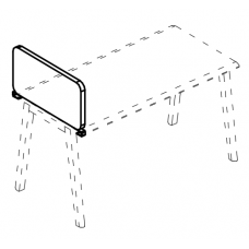 Экран торцевой тканевый мягкий для стола 90 Alta MT МР Б 884 BA36 фисташковый/металлокаркас белый