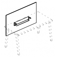 Экран настольный большой для стола 120 с кабель-каналом Alta MT А4 Б 836 ВЛ вяз либерти/белый