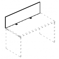 Экран настольный фронтальный ДСП для стола 120 МР Б 813 ВЛ серия Alta вяз либерти/белый