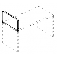 Экран настольный торцевой тканевый с мягким наполнителем для стола 70 МР Б 882 BA36 серия Alta фисташковый/металлокаркас белый
