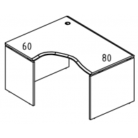 Стол эргономичный на каркасе ДСП (2 скоса) левый МР ВЛ 087.01 ВЛ серия Alta вяз либерти/вяз либерти