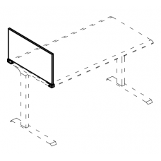 Экран настольный торцевой ДСП для стола 70 МР А 852 ВЛ вяз либерти/антрацит