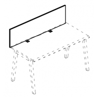 Экран настольный фронтальный ДСП для стола 180 Alta MT МР Б 816 ВЛ вяз либерти/белый