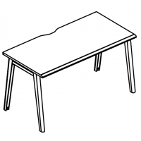 Стол на опорах МТ 1 скос Alta MT МР Б1Б 015.02 ВЛ вяз либерти/белый/вставка белая