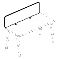 Экран фронтальный тканевый мягкий для стола 120 Alta MT МР Б 864 BA36 фисташковый/металлокаркас белый