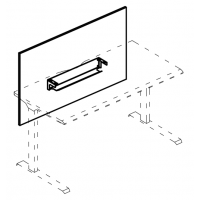 Экран на стол 140 фронтальный большой с кабель-каналом А4 А 837 ВЛ вяз либерти/антрацит