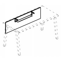 Экран стола 160 с кабель-каналом Alta MT А4 Б 843 ВЛ вяз либерти/белый