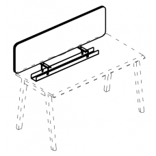 Экран настольный для стола 120 фронтальный Alta MT А4 Б 876 BA36 фисташковый/металлокаркас белый